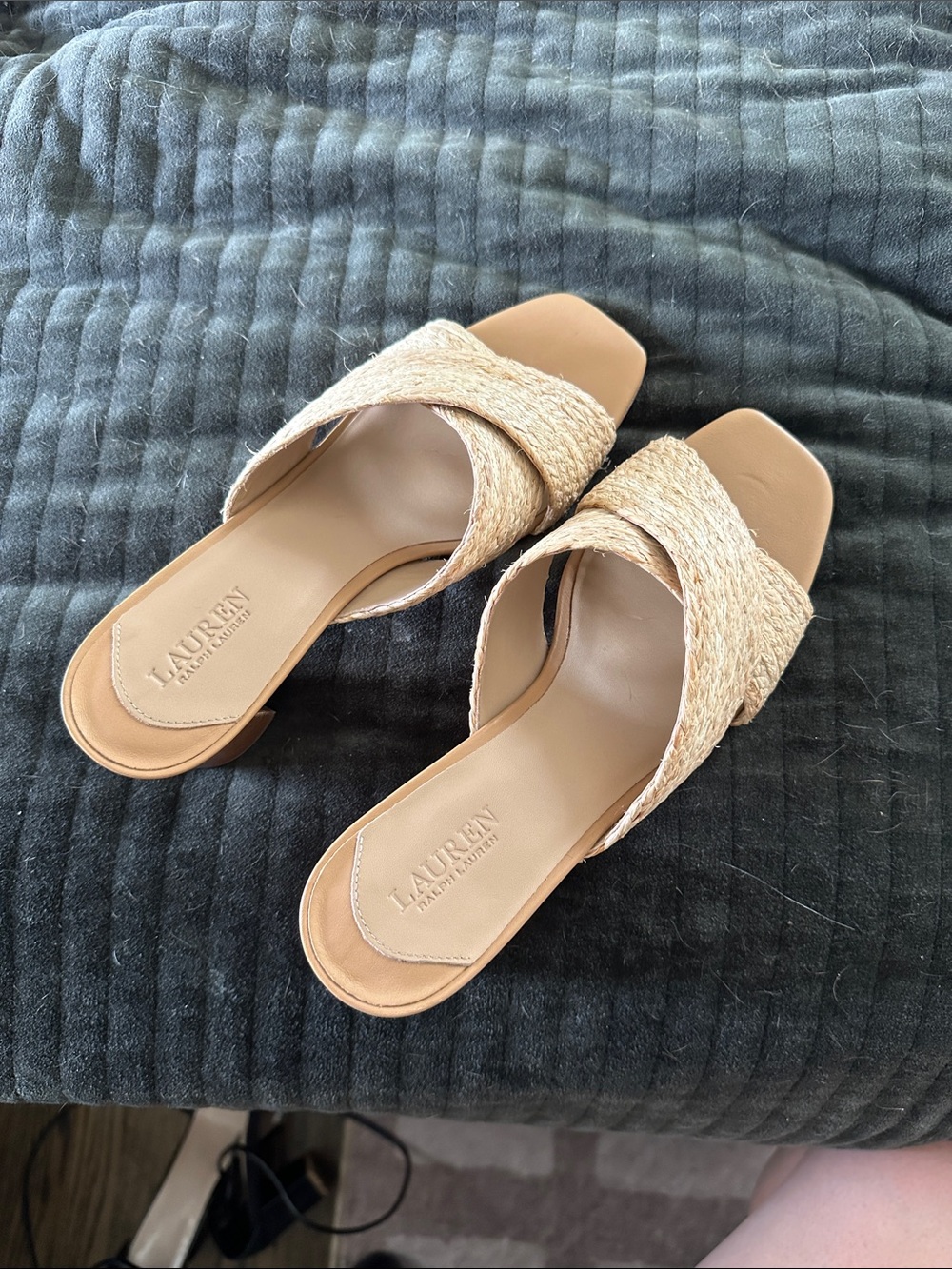 Lauren Ralph Lauren Natural jute Slide Sandals heels